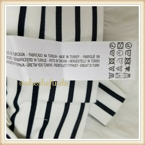 ZARA Shorts, Trafaluc Collection - BLACK & WHITE STRIPED PAPERBAG - SZ - S (NWT) - Picture 8 of 8